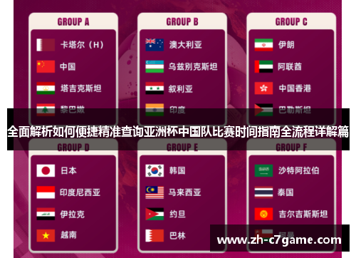 全面解析如何便捷精准查询亚洲杯中国队比赛时间指南全流程详解篇 全面解析如何便捷精准查询亚洲杯中国队比赛时间指南全流程详解篇